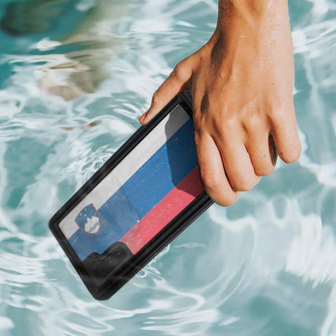 Slovenia Flag Distressed Galaxy Note 10 Waterproof Case