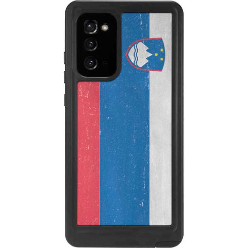 Slovenia Flag Distressed Galaxy Note20 5G Waterproof Case