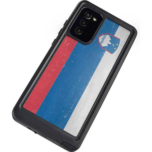 Slovenia Flag Distressed Galaxy Note20 5G Waterproof Case