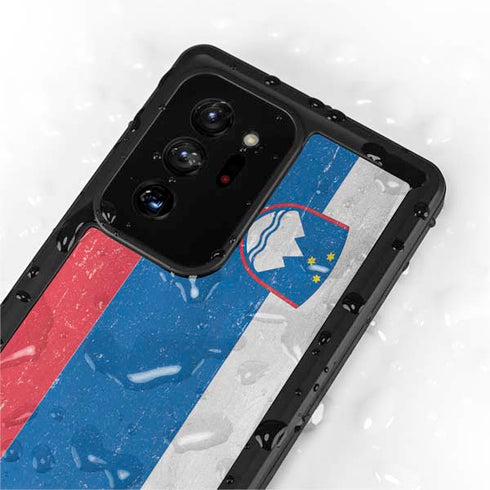 Slovenia Flag Distressed Galaxy Note20 Ultra 5G Waterproof Case