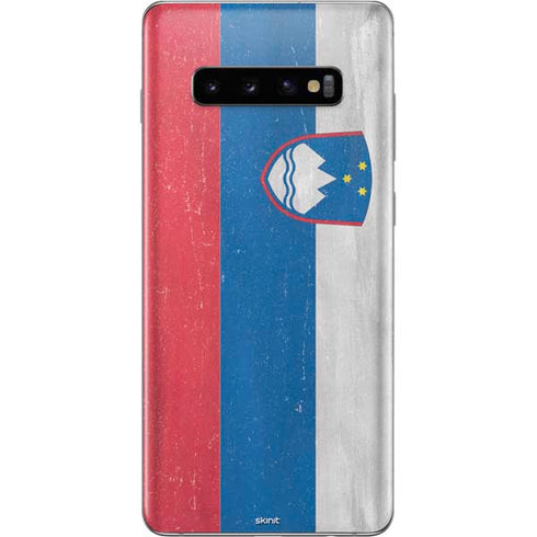 Slovenia Flag Distressed Galaxy S10 Plus Skin