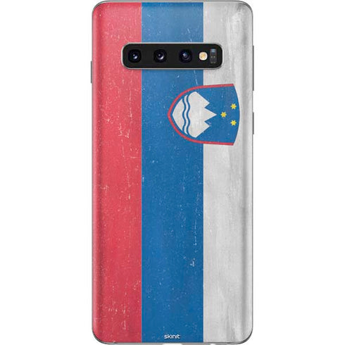 Slovenia Flag Distressed Galaxy S10 Skin