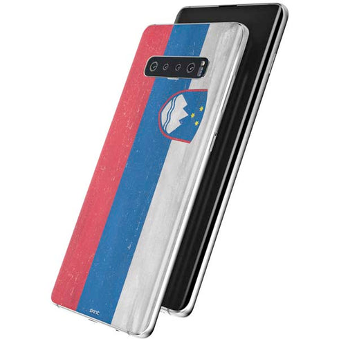 Slovenia Flag Distressed Galaxy S10 Skin