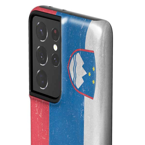Slovenia Flag Distressed Galaxy S21 Ultra 5G Pro Case