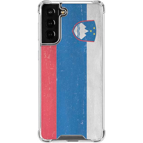 Slovenia Flag Distressed Galaxy S22 Plus Clear Case