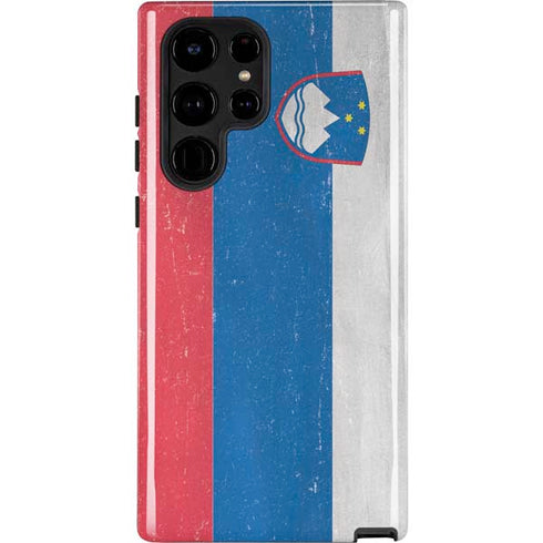Slovenia Flag Distressed Galaxy S22 Ultra Pro Case