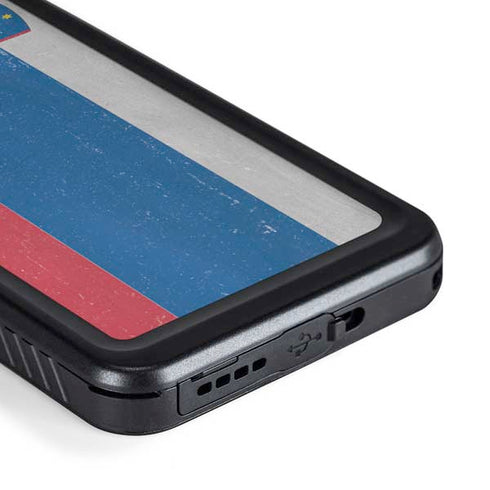 Slovenia Flag Distressed Galaxy S23 Waterproof Case