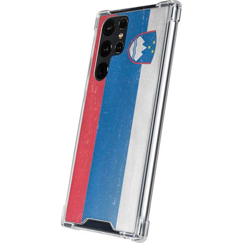 Slovenia Flag Distressed Galaxy S24 Ultra Clear Case