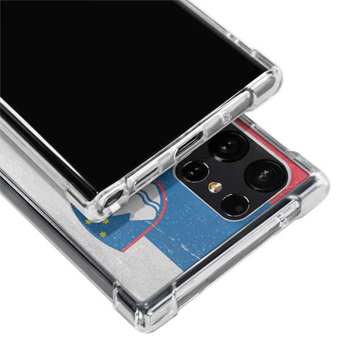 Slovenia Flag Distressed Galaxy S24 Ultra Clear Case