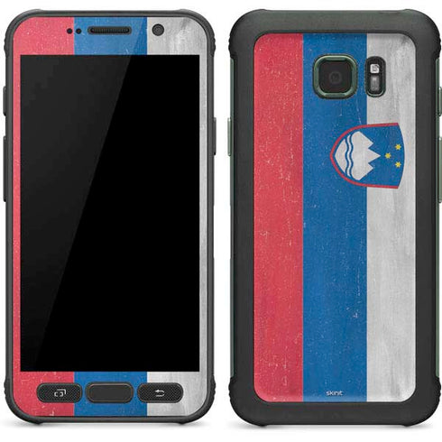 Slovenia Flag Distressed Galaxy S7 Active Skin