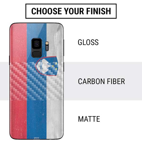 Slovenia Flag Distressed Galaxy S9 Skin