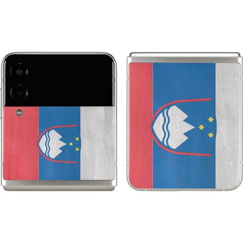 Slovenia Flag Distressed Galaxy Z Flip3 5G Skin
