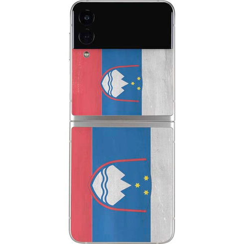 Slovenia Flag Distressed Galaxy Z Flip3 5G Skin