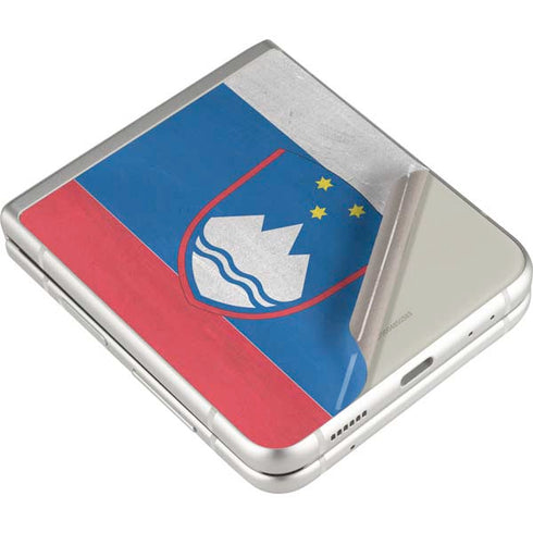 Slovenia Flag Distressed Galaxy Z Flip3 5G Skin