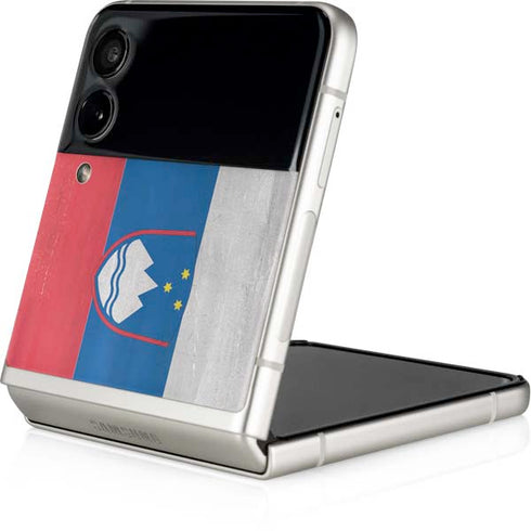 Slovenia Flag Distressed Galaxy Z Flip3 5G Skin