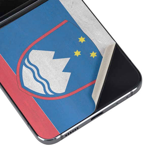 Slovenia Flag Distressed Galaxy Z Flip5 5G Skin