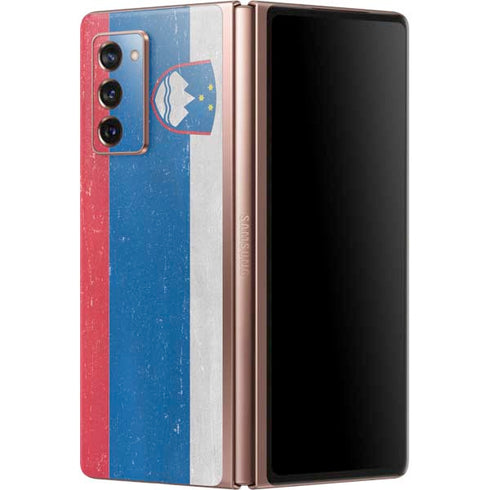 Slovenia Flag Distressed Galaxy Z Fold2 5G Skin