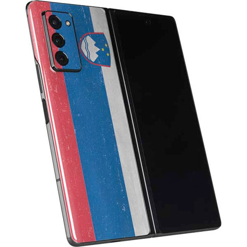 Slovenia Flag Distressed Galaxy Z Fold2 5G Skin