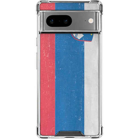 Slovenia Flag Distressed Google Pixel 8 Clear Case