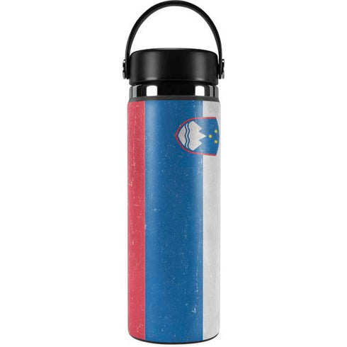 Slovenia Flag Distressed Hydro Flask 20oz Wide Mouth Skin