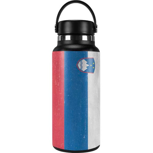 Slovenia Flag Distressed Hydro Flask 32oz Wide Mouth Skin