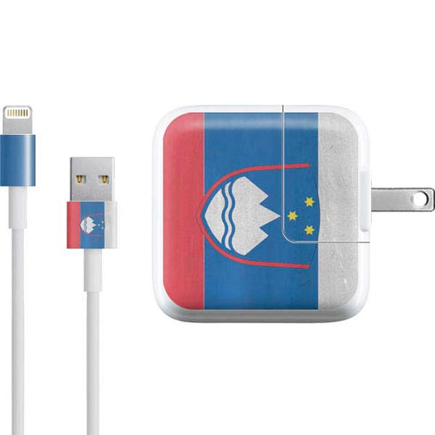 Slovenia Flag Distressed iPad Charger (10W USB) Skin