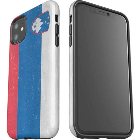 Slovenia Flag Distressed iPhone 11 Impact Case
