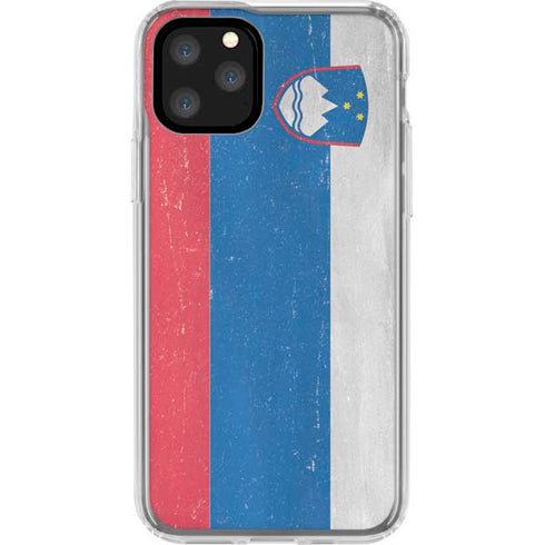 Slovenia Flag Distressed iPhone 11 Pro Clear Case