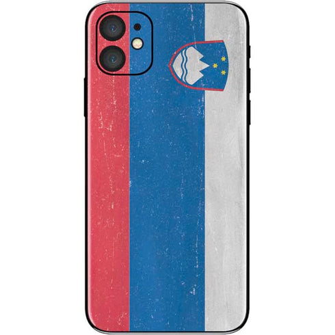 Slovenia Flag Distressed iPhone 11 Skin