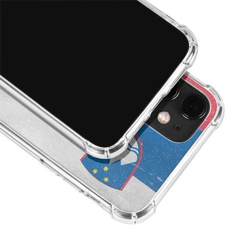 Slovenia Flag Distressed iPhone 12 Clear Case