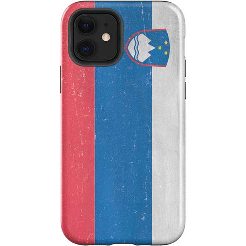 Slovenia Flag Distressed iPhone 12 Impact Case