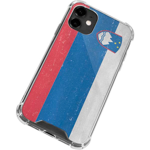Slovenia Flag Distressed iPhone 12 Mini Clear Case