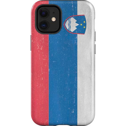 Slovenia Flag Distressed iPhone 12 Mini Impact Case
