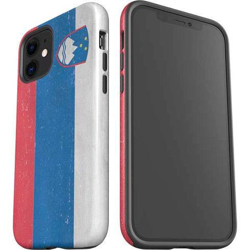 Slovenia Flag Distressed iPhone 12 Mini Impact Case