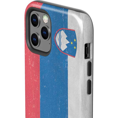Slovenia Flag Distressed iPhone 12 Pro Impact Case