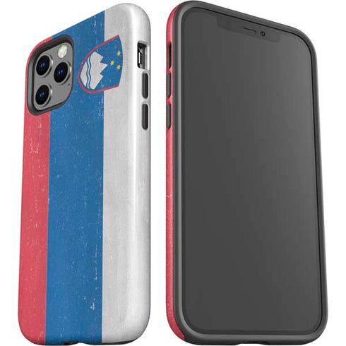 Slovenia Flag Distressed iPhone 12 Pro Impact Case