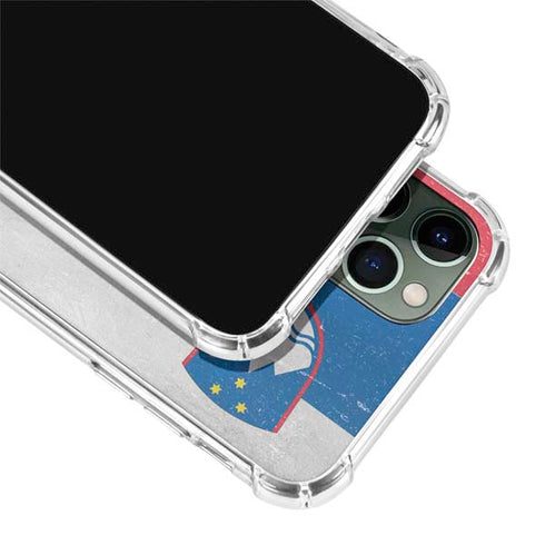 Slovenia Flag Distressed iPhone 12 Pro Max Clear Case