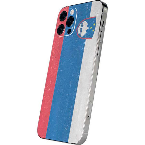 Slovenia Flag Distressed iPhone 12 Pro Skin