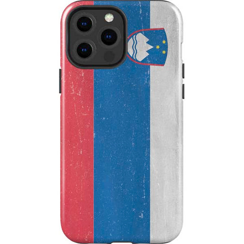 Slovenia Flag Distressed iPhone 13 Pro Max Impact Case