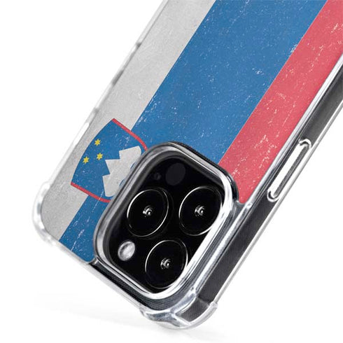 Slovenia Flag Distressed iPhone 15 Pro Max MagSafe Case
