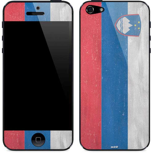 Slovenia Flag Distressed iPhone 5/5s/5SE Skin