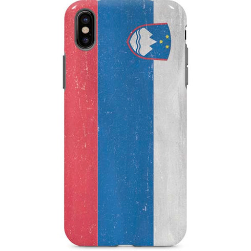 Slovenia Flag Distressed iPhone X Pro Case