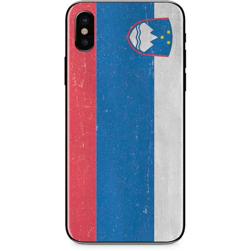 Slovenia Flag Distressed iPhone XS Skin