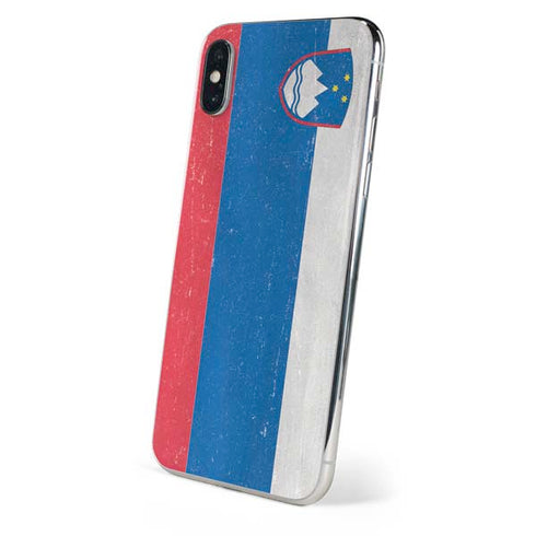 Slovenia Flag Distressed iPhone XS Skin