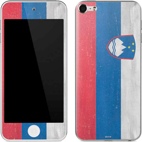 Slovenia Flag Distressed Apple iPod Skin