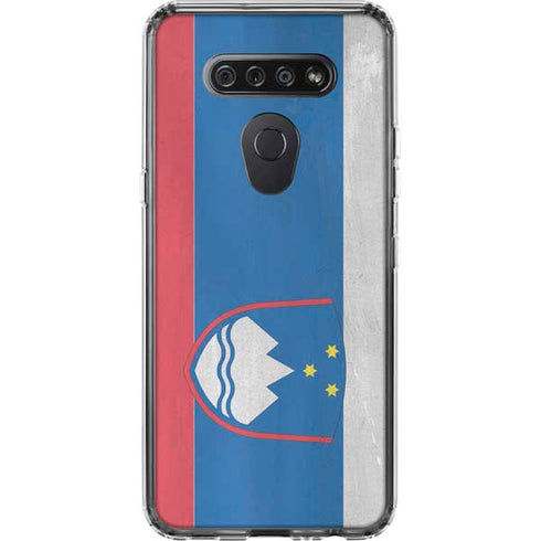Slovenia Flag Distressed LG K51/Q51 Clear Case