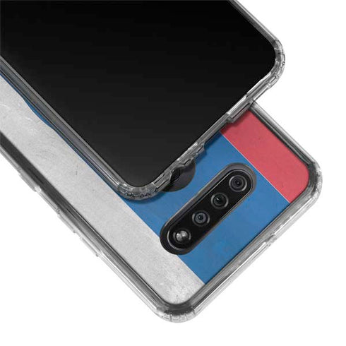 Slovenia Flag Distressed LG K51/Q51 Clear Case