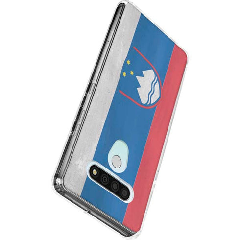 Slovenia Flag Distressed LG Stylo 6 Clear Case