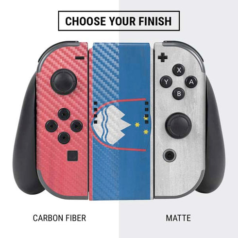 Slovenia Flag Distressed Nintendo Switch Bundle Skin