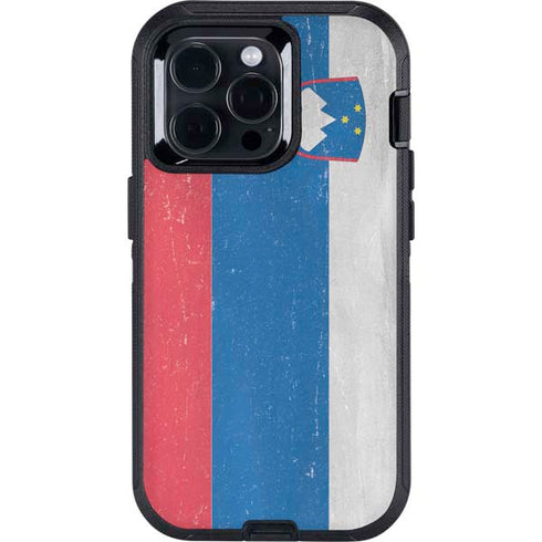 Slovenia Flag Distressed Otterbox Defender iPhone Skin
